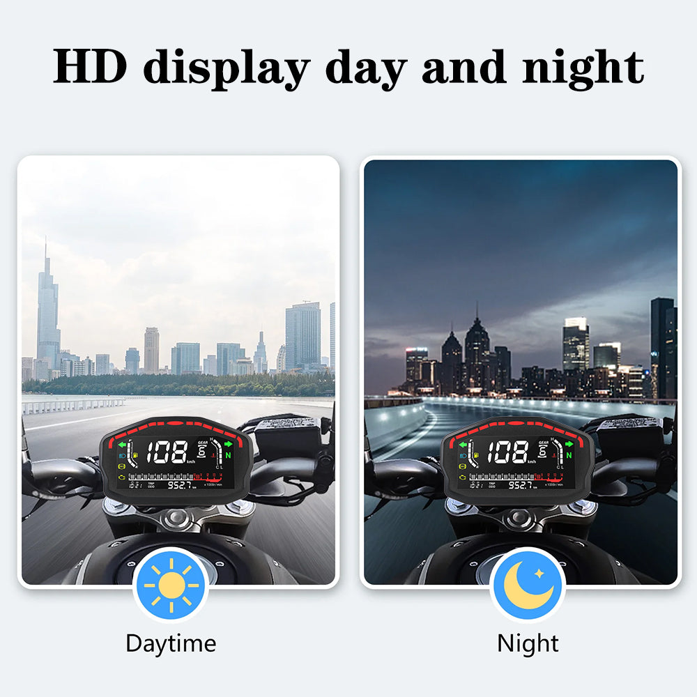 Retro LCD Motorcycle Digital Speedometer Universal