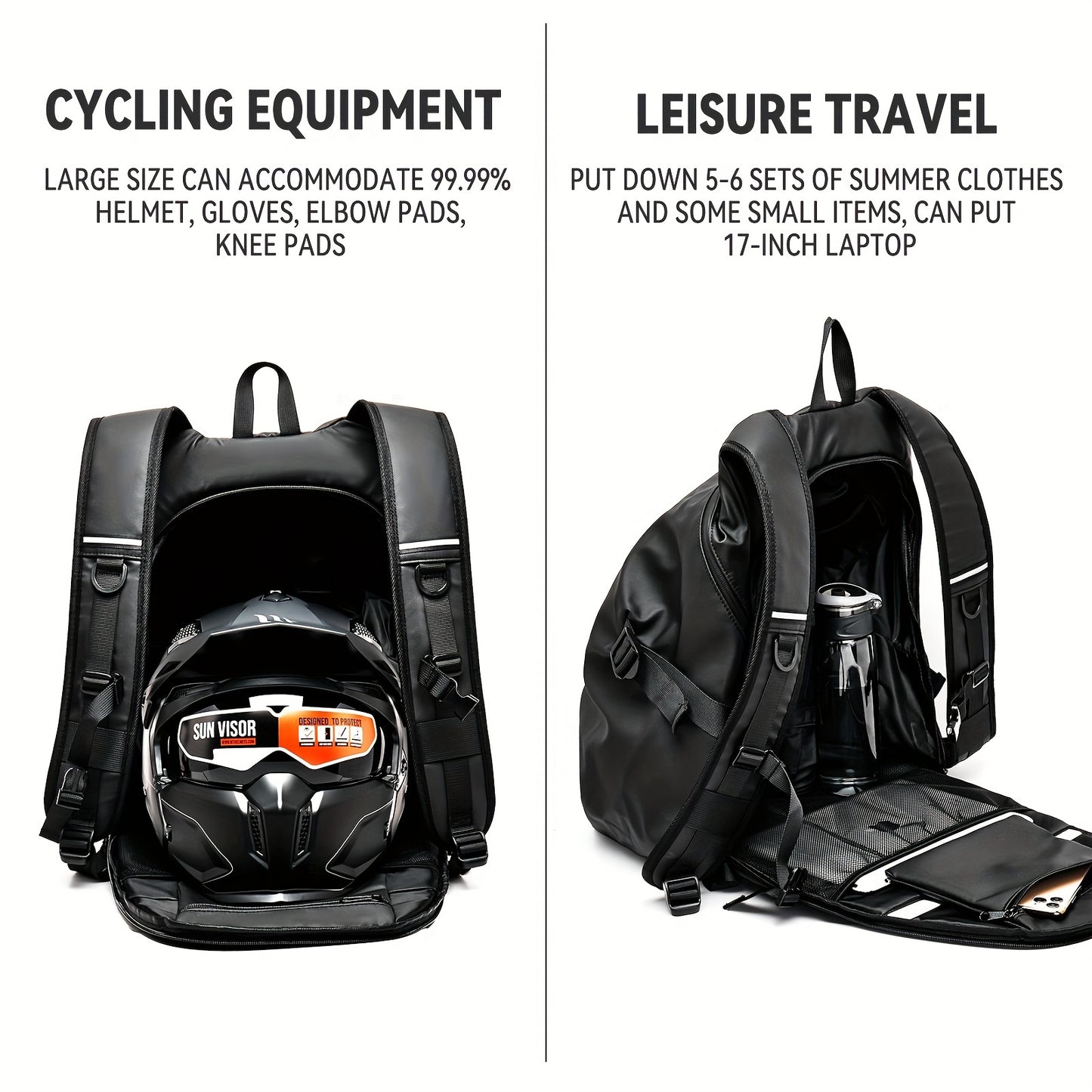 Waterproof Motorcycle Backpack – Helmet & Travel Gear
