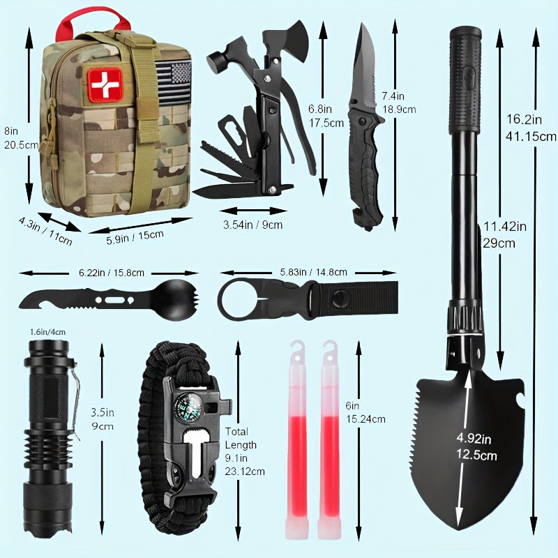 152-in-1 Emergency Survival Kit with Molle Pouch