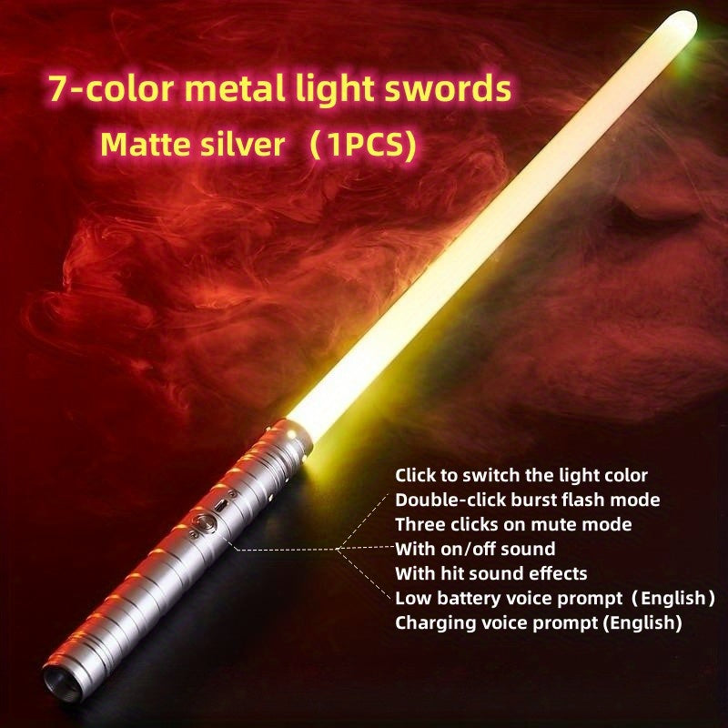 Rechargeable LED Light Sword with Metal Handle