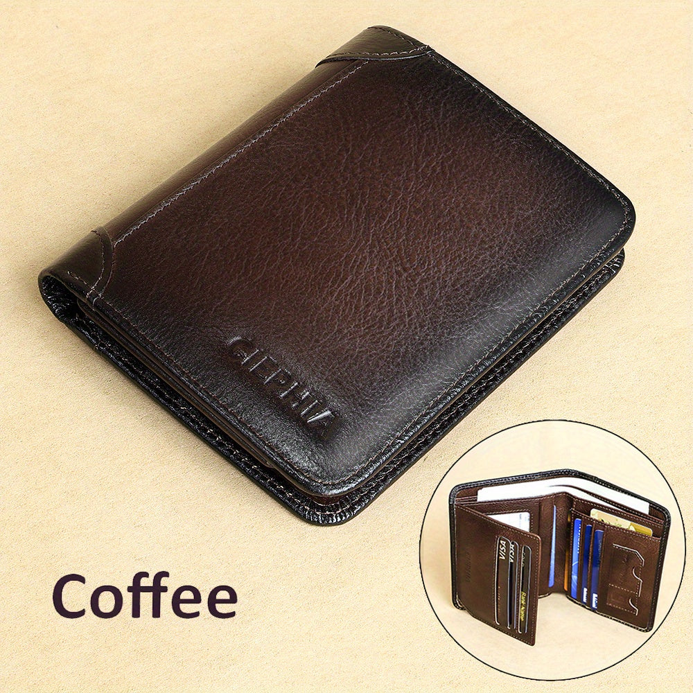 Vintage RFID Leather Wallet for Men