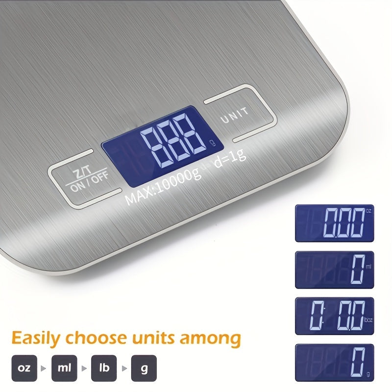 Weluvfit Digital Kitchen Scale Stainless Steel