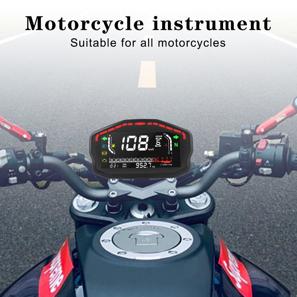 Retro LCD Motorcycle Digital Speedometer Universal