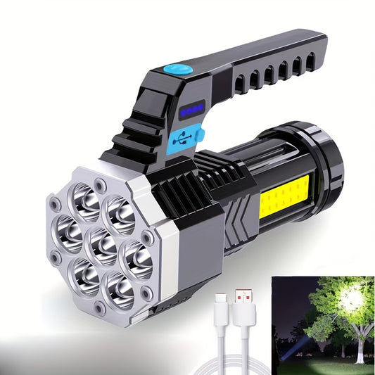 Rechargeable High-Power LED Flashlight Torch - Clickilix
