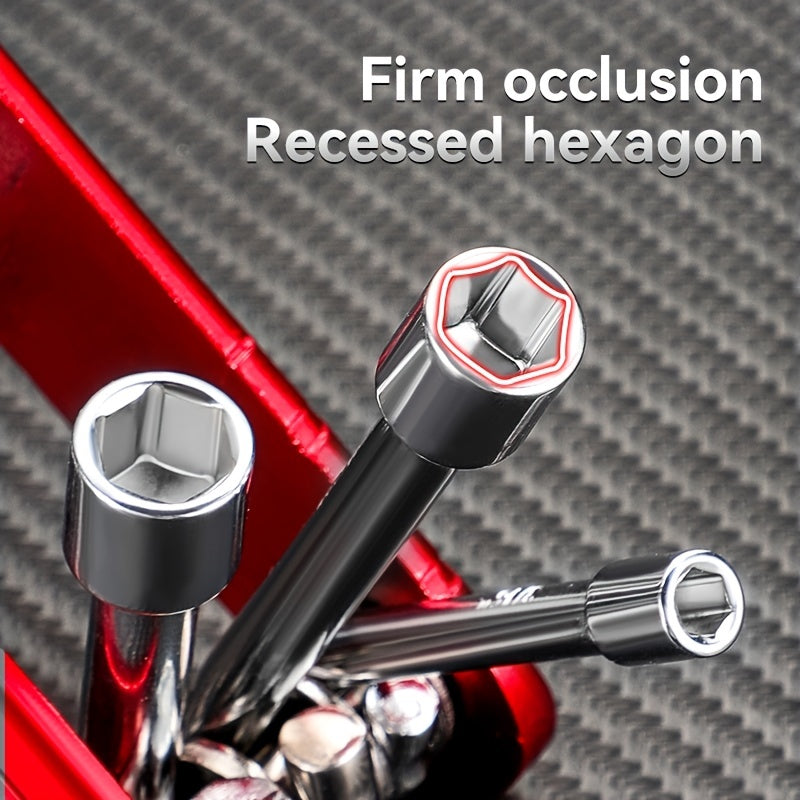 6pcs Mini Folding Hexagon Socket Wrench Set - Clickilix