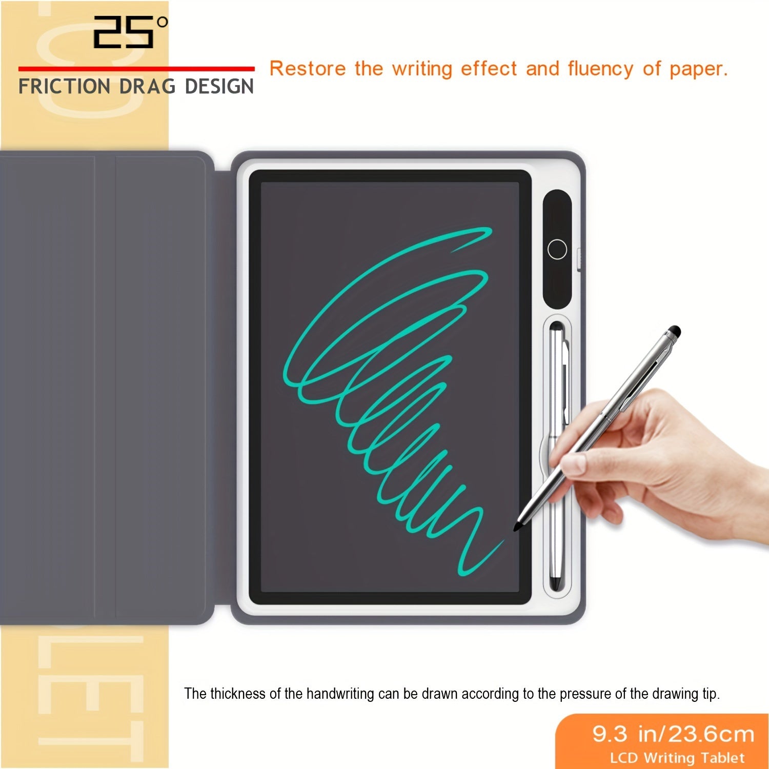 10-Inch LCD Writing Tablet with Leather Case – Digital Memo - Clickilix