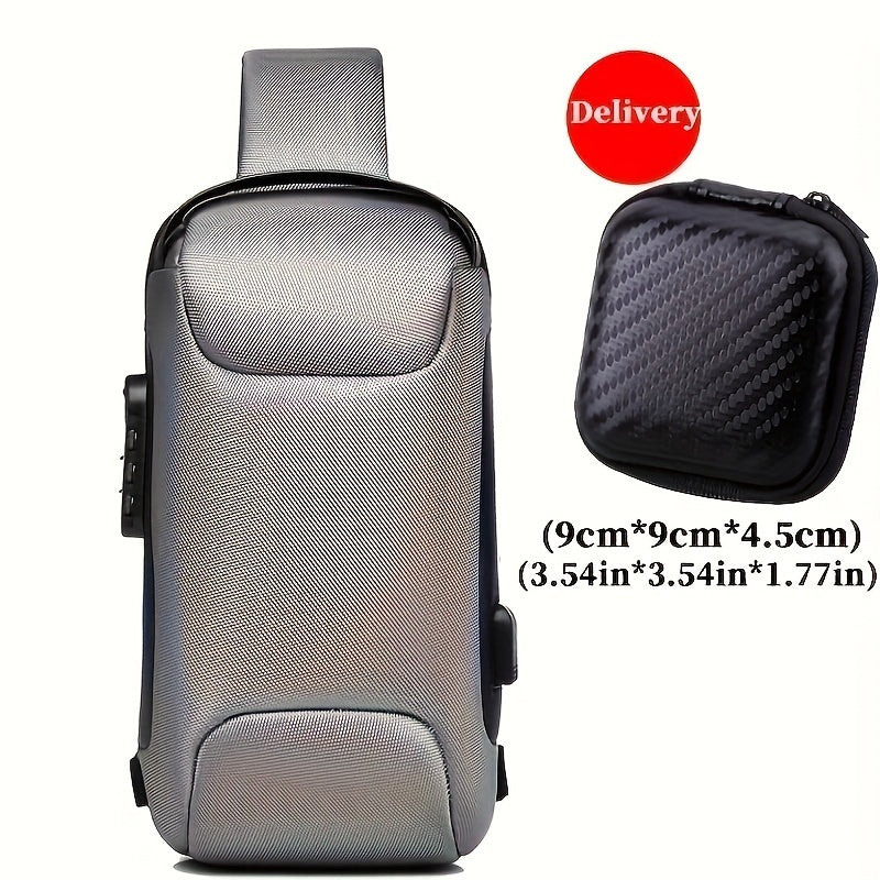 Men’s Waterproof Waist Bag with USB & Lock - Clickilix