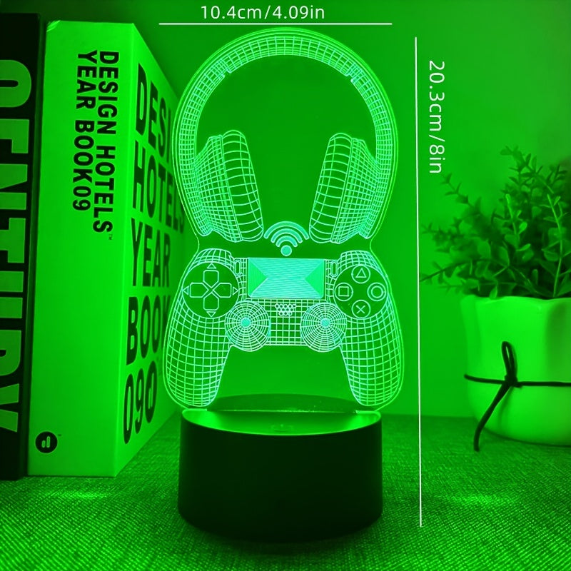 3D Gaming Headset Night Light USB Desk Lamp - Clickilix