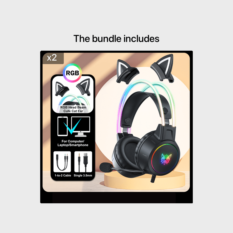 ONIKUMA X15Pro Cat Ear Gaming Headset
