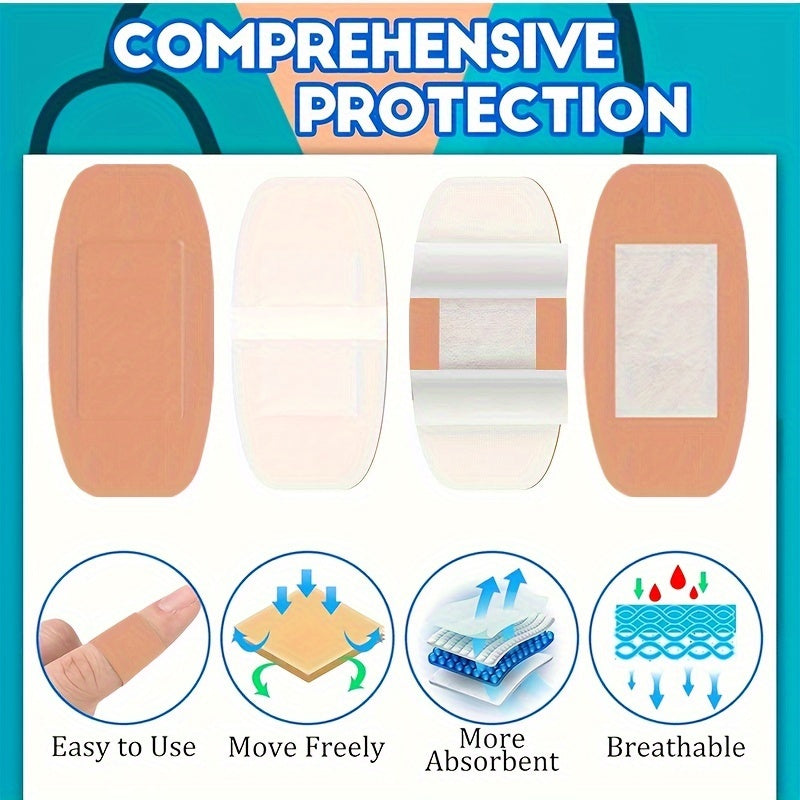 180/360pcs Assorted Fabric Adhesive Bandages