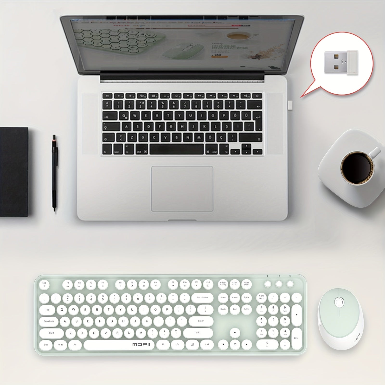 Sweet Wireless Keyboard and Mouse Combo Set - Clickilix