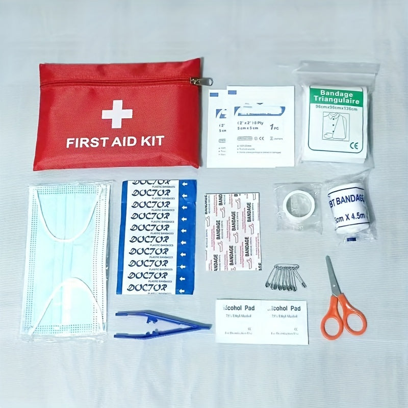 Portable 2-Size First Aid Kit for Emergencies