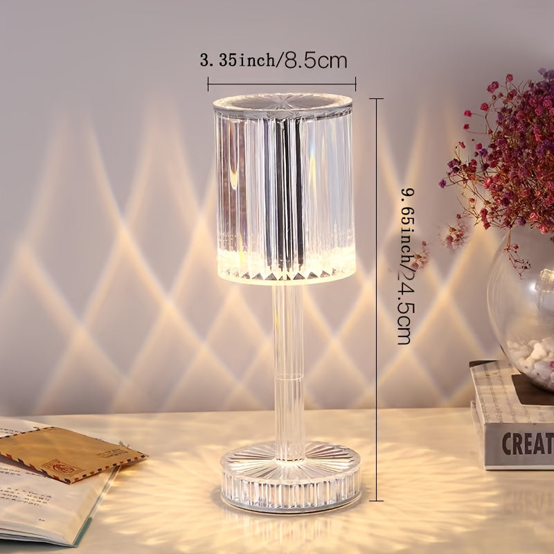 Touch-Activated Crystal LED Night Light Lamp