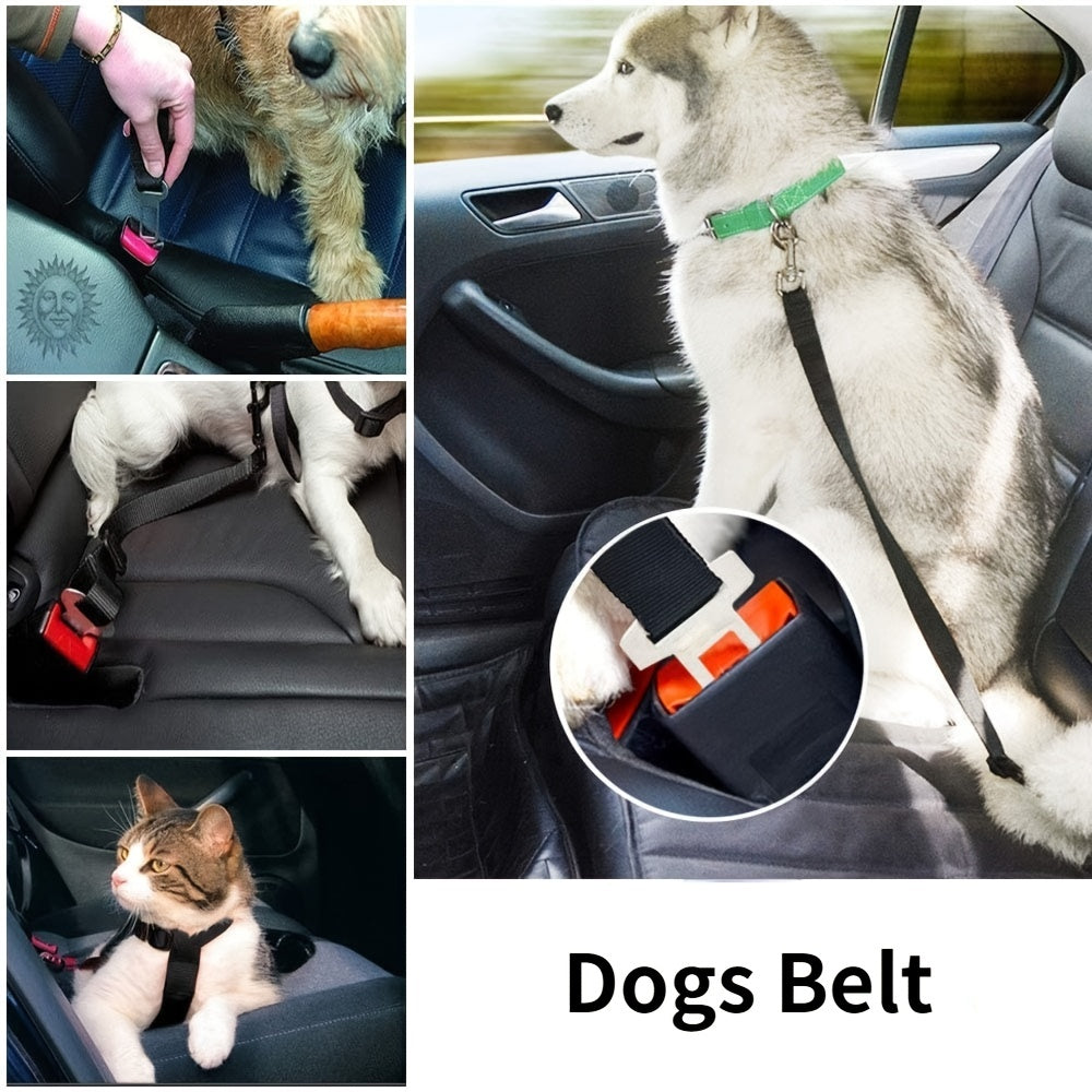 Adjustable Pet Seat Belt – Retractable Car Safety Harness - Clickilix