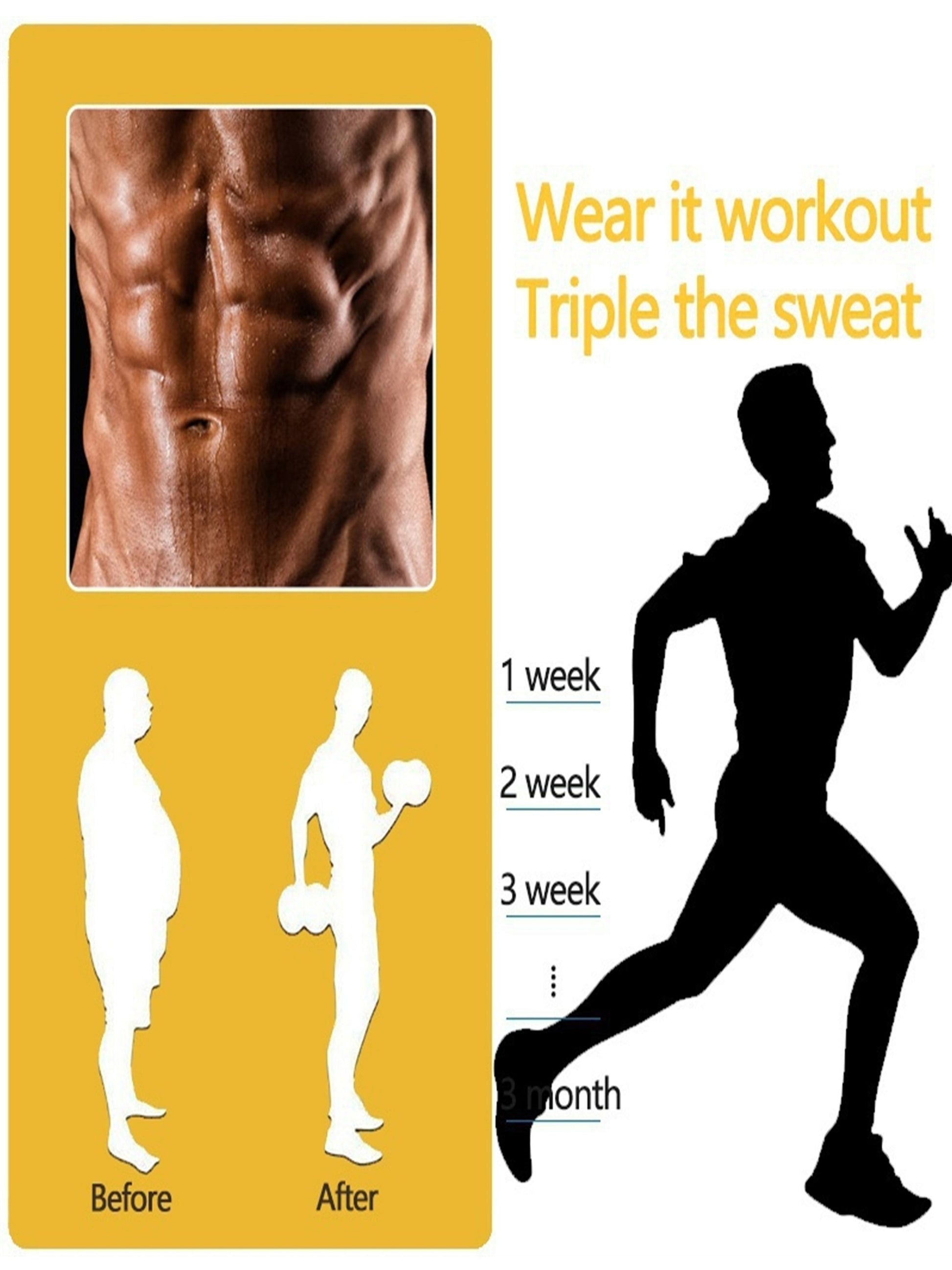 Men’s Compression Tank Top – Adjustable Waist Trainer - Clickilix