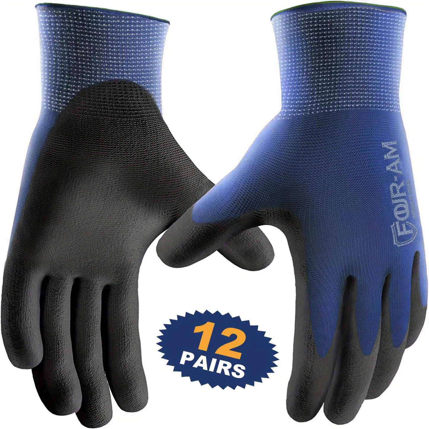 12 Pairs Ultra-Thin Safety Work Gloves - Clickilix