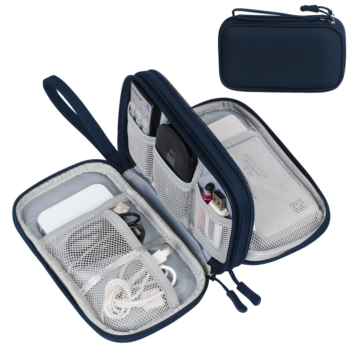 Waterproof Travel Cable Organizer Bag – Double Layer - Clickilix