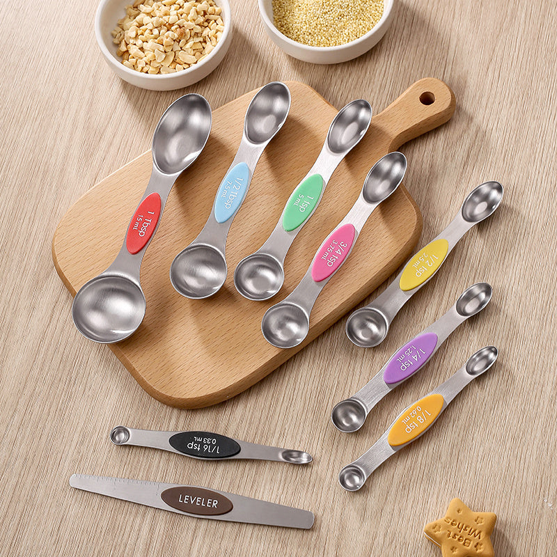 9pcs Magnetic Stainless Steel Measuring Spoons - Clickilix
