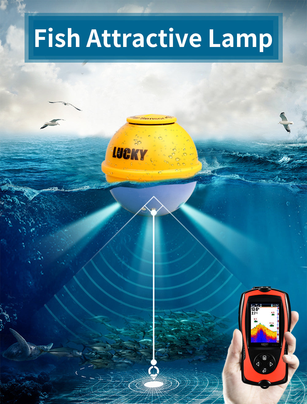 LUCKY Wireless Portable Fish Finder Sonar