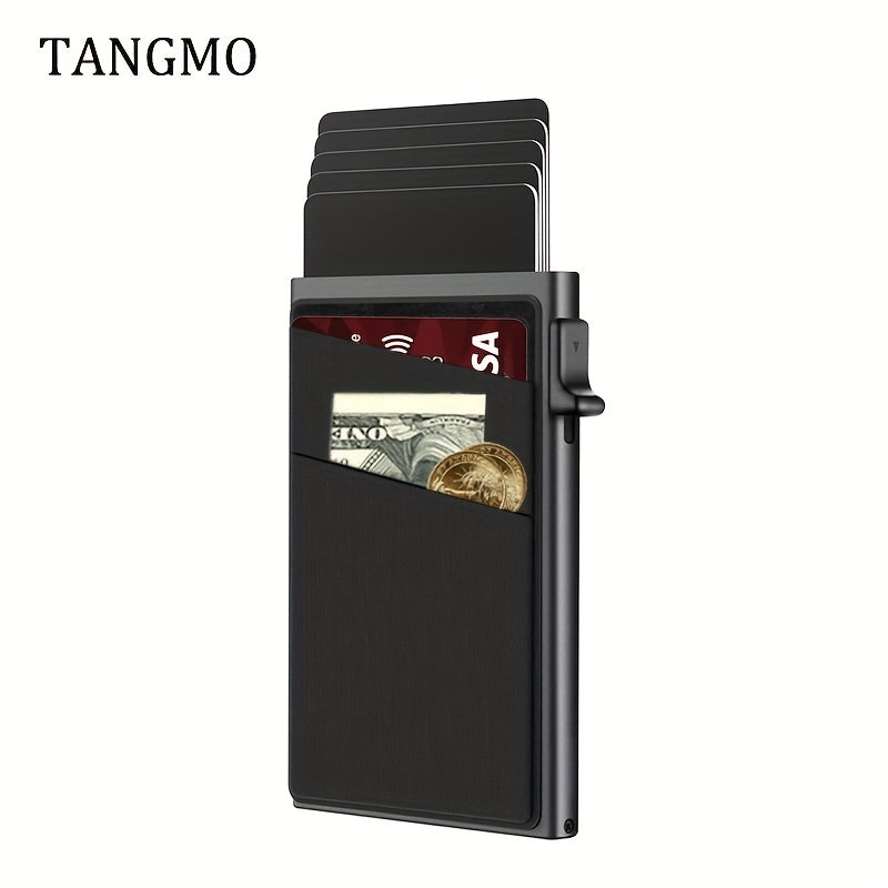Automatic Pop-Up Credit Card Holder, RFID Blocking Men's Business Card Wallet - Clickilix