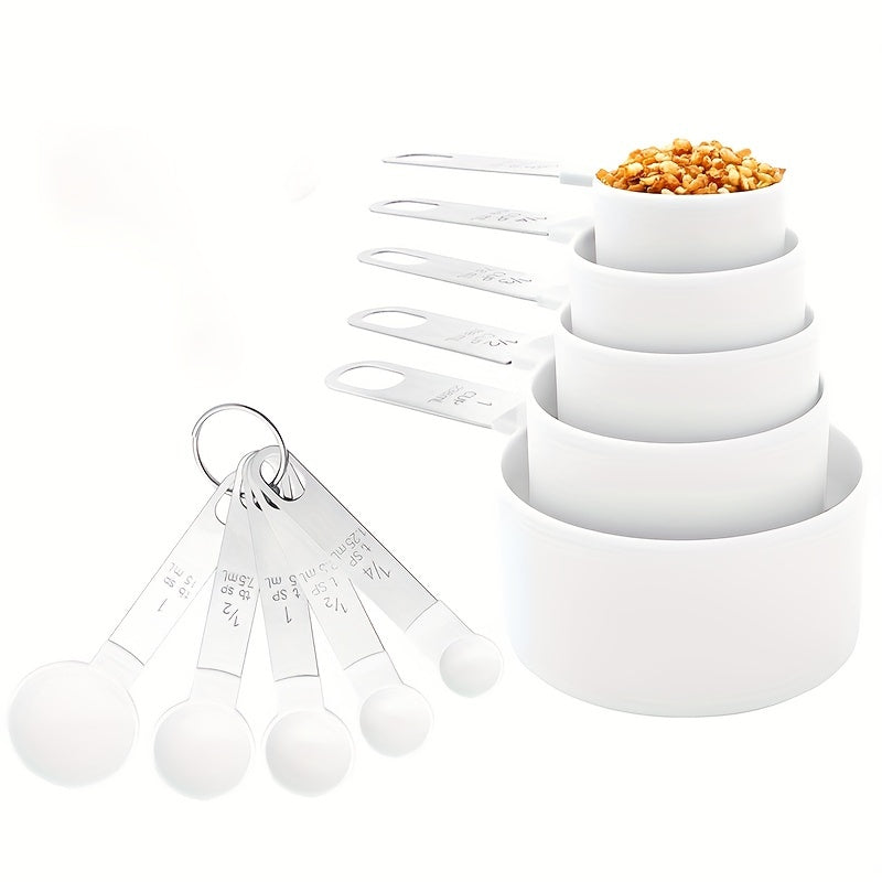 10pcs Premium Measuring Cups & Spoons – Stainless Steel - Clickilix
