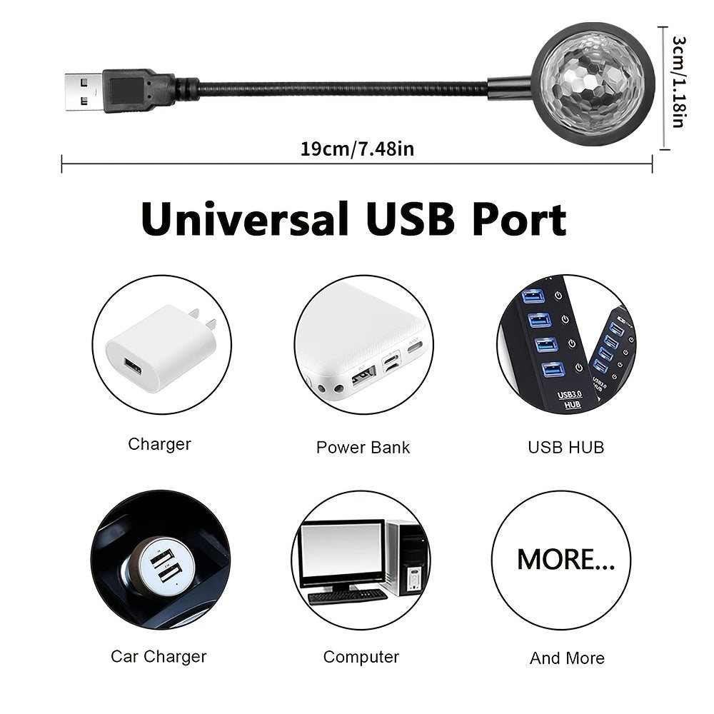 USB Music Control Car Starry Night Light
