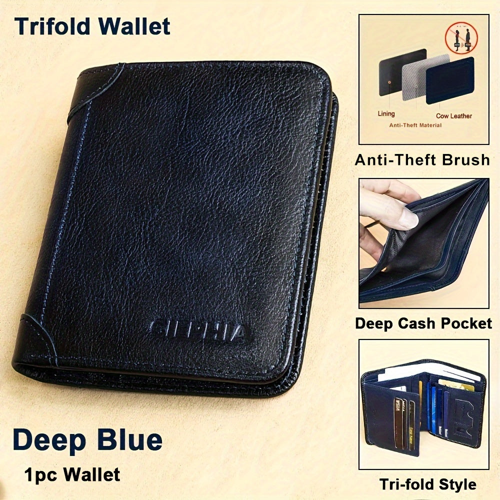 Vintage RFID Leather Wallet for Men