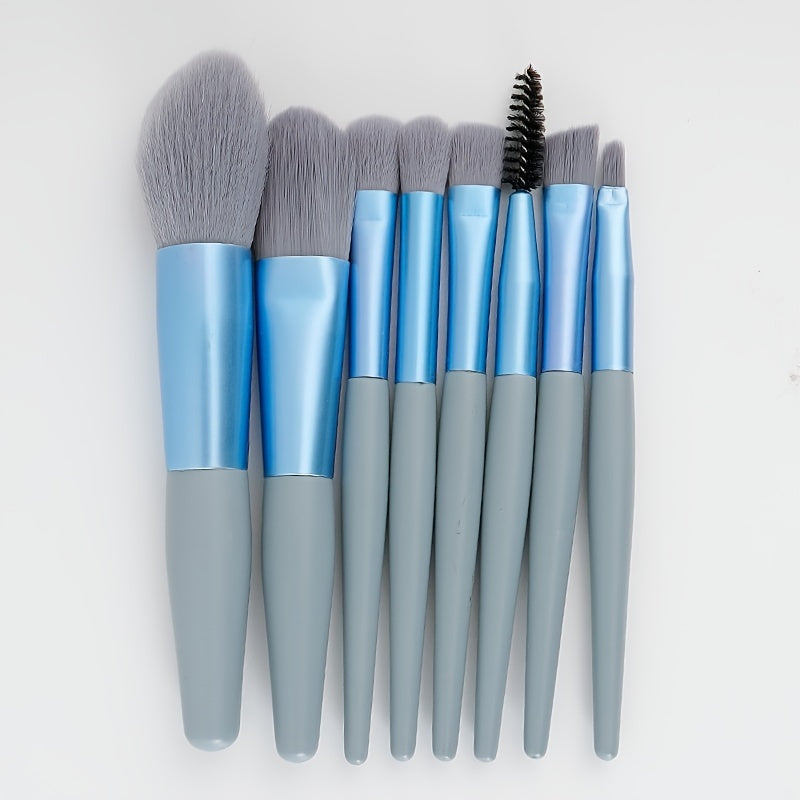 8pcs Soft Makeup Brush Set with Bag