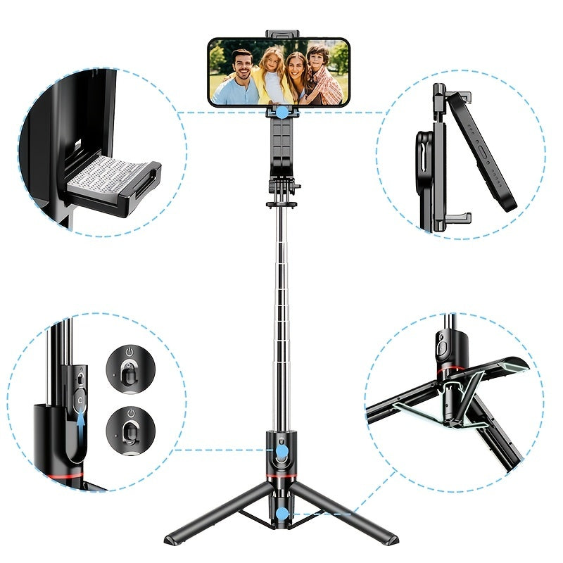 44-Inch Selfie Stick Tripod with Wireless Remote Control - Clickilix