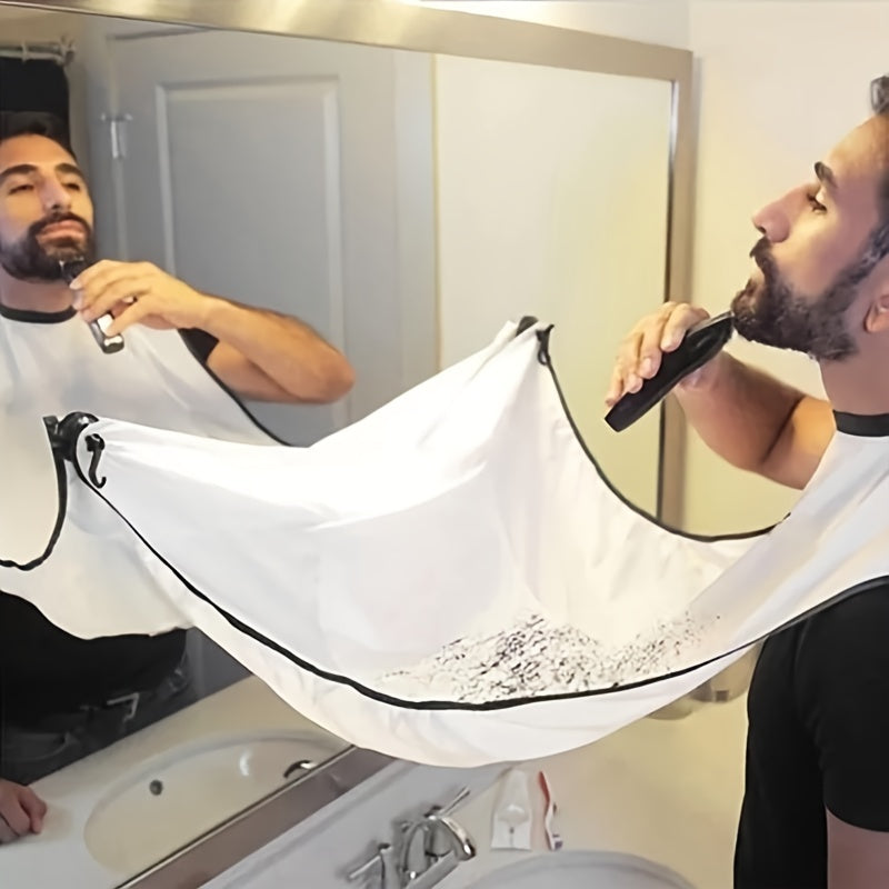 Beard Bib Apron Hair Catcher for Shaving & Trimming - Clickilix