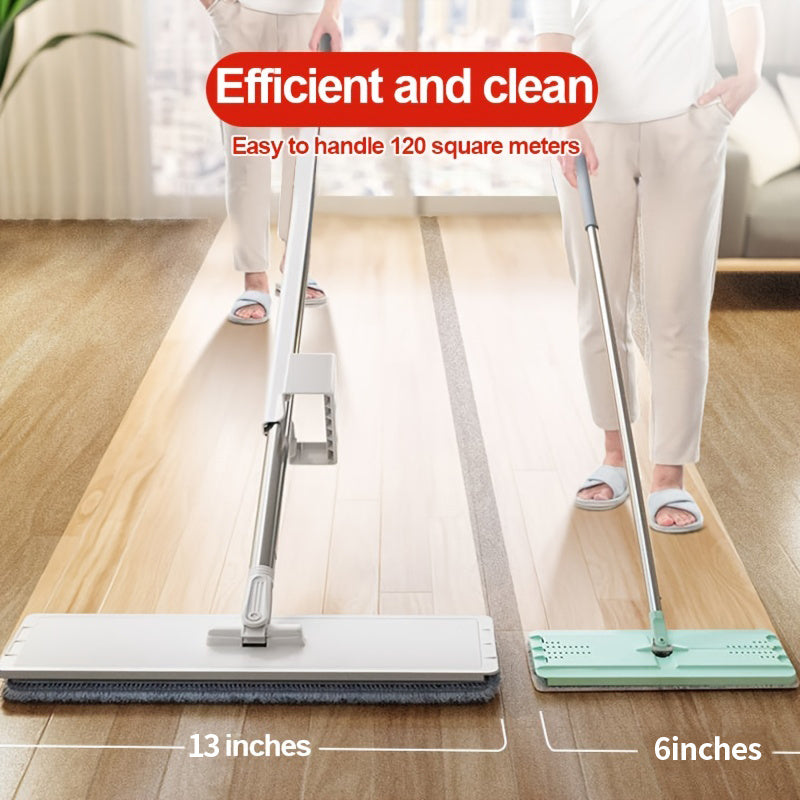 59" Hands-Free Flat Mop Set with Pads