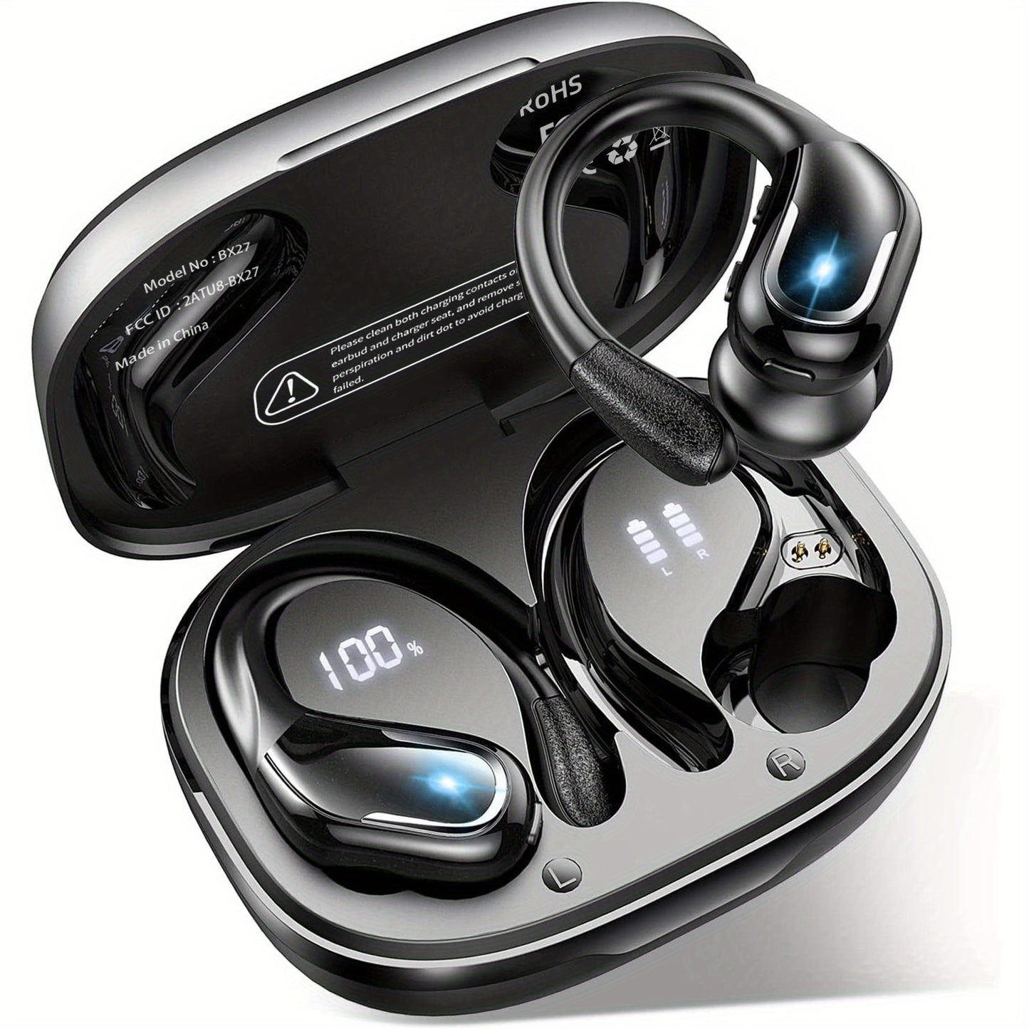 LIFEBEE Wireless Earbuds with Pure Bass & Earhooks - Clickilix