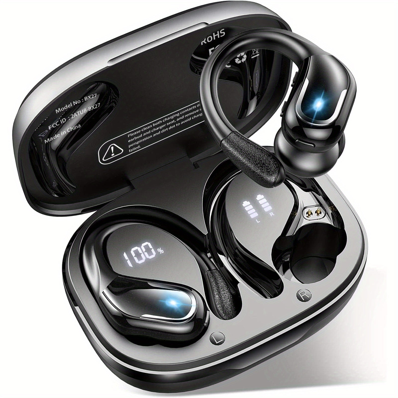 LIFEBEE Wireless Earbuds with Pure Bass & Earhooks - Clickilix