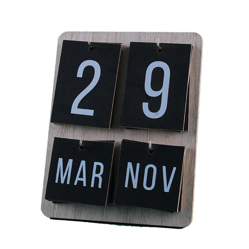 Wooden Manual Combination Calendar Home Decor