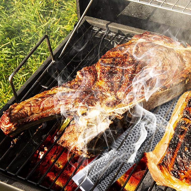 Stainless Steel BBQ Smoker Box for Grills