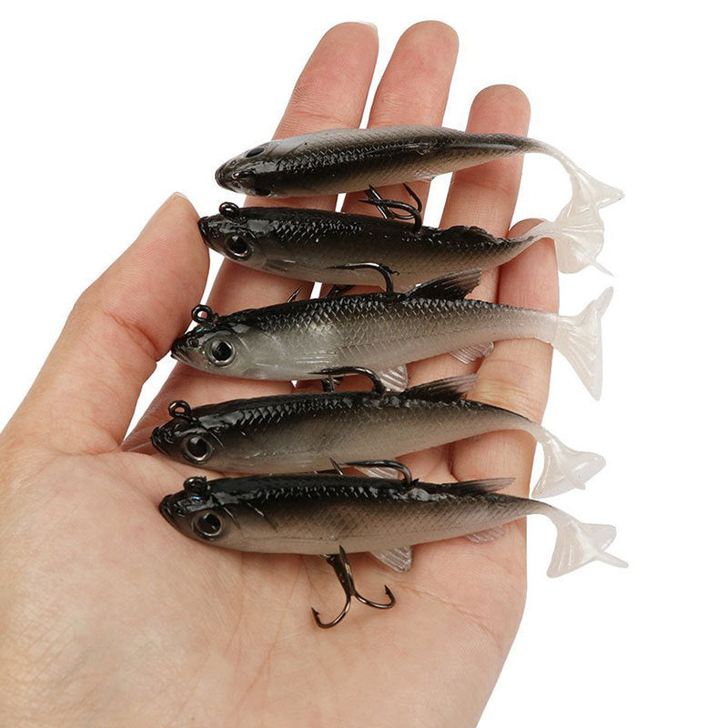 5pcs Soft Fishing Lures with Hooks – 8cm Bait - Clickilix