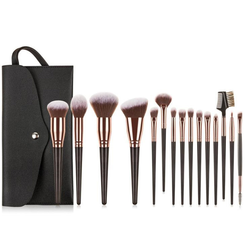 15pcs Professional Makeup Brush Set with Carry Bag - Clickilix