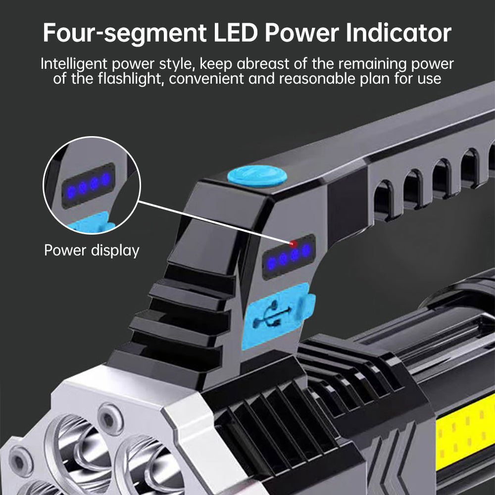 Rechargeable High-Power LED Flashlight Torch - Clickilix