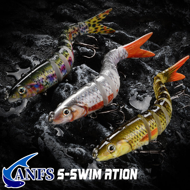Multi-Jointed Swimbait Crankbait for Bass & Trout - Clickilix