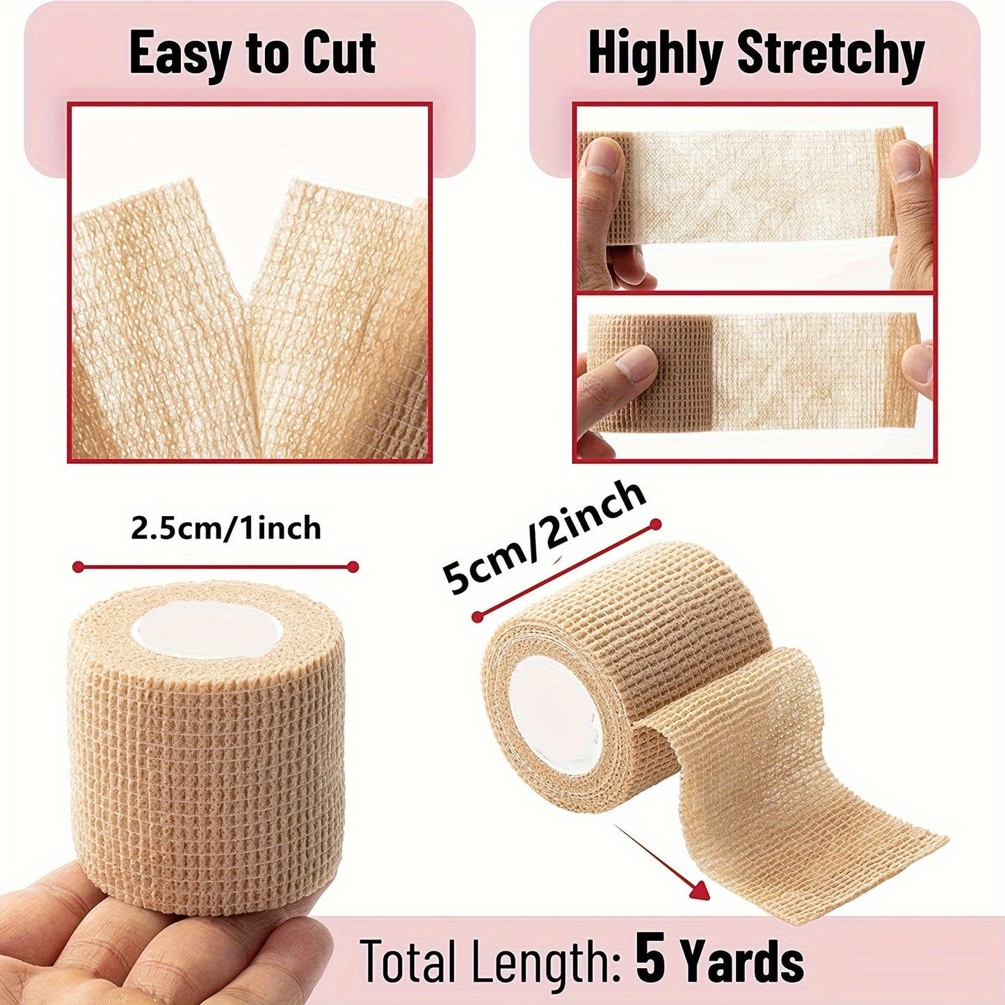 6pcs Self-Adhesive Bandage Wraps Set
