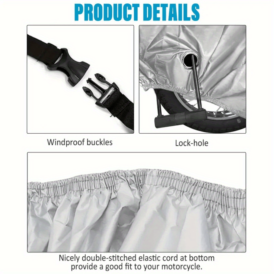 All-Season Motorcycle Cover – Weatherproof Protection with Anti-Theft Lock Hole