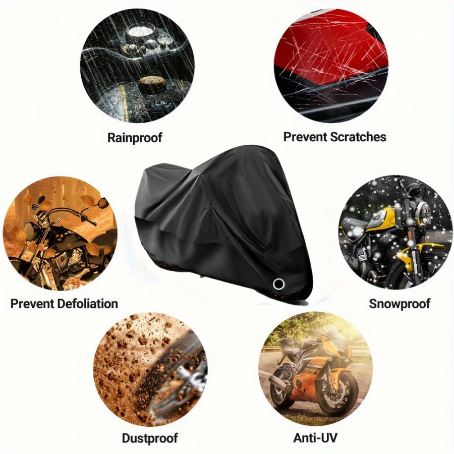 All-Season Motorcycle Cover – Weatherproof Protection with Anti-Theft Lock Hole