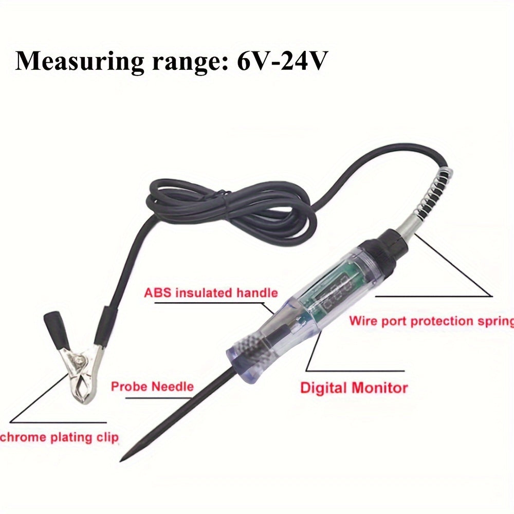 Car Circuit Tester Pen – DC Voltage Probe with LED Display - Clickilix
