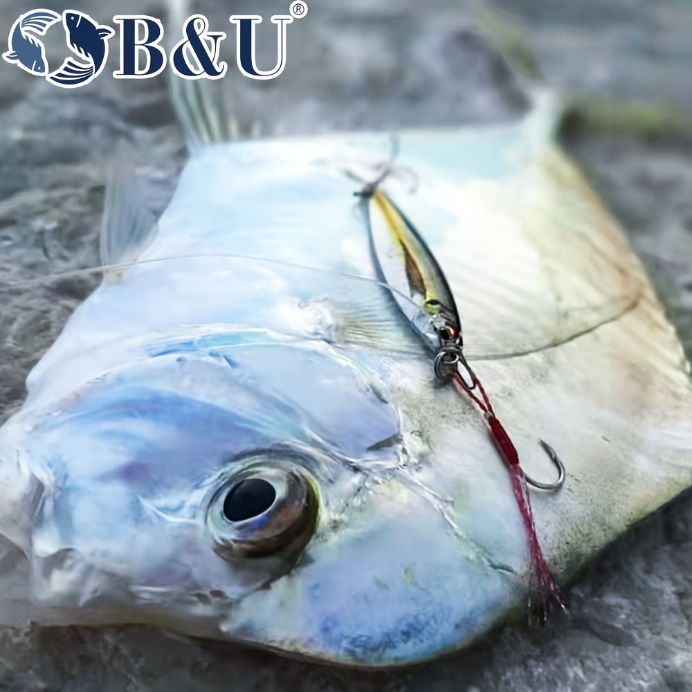 3D Metal Pencil Lure Bait with Dual Sharp Hooks - Clickilix