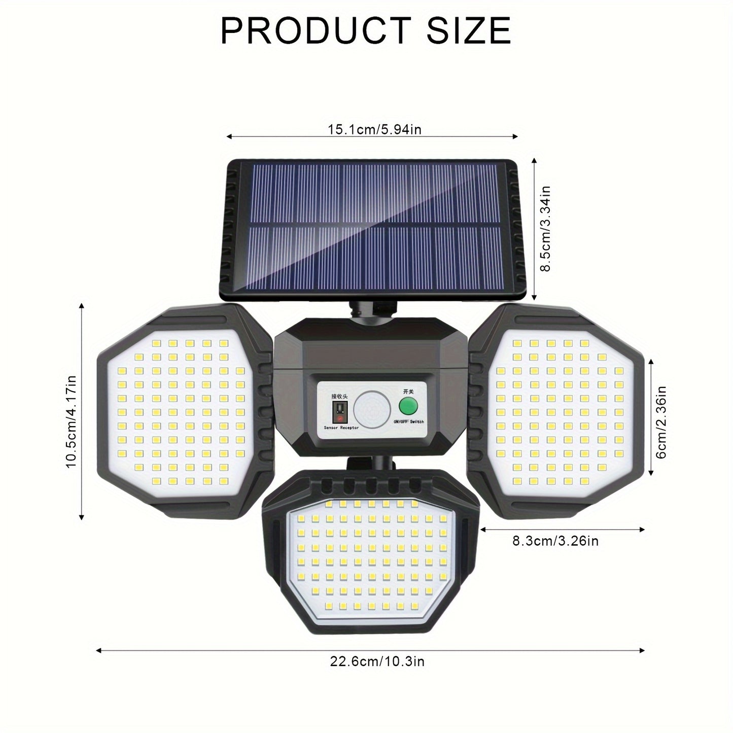 234 LED Solar Wall Light – Motion Sensor with Remote - Clickilix