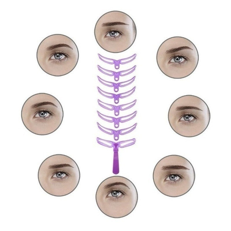Eyebrow Shaping Kit with 8 Styles & Trimmer Tool - Clickilix