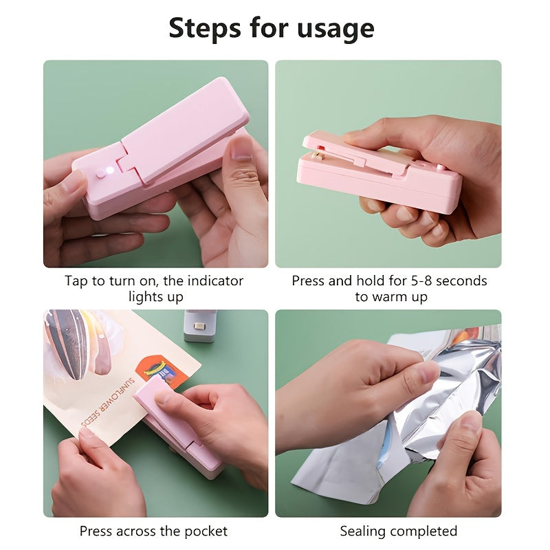 Mini USB Bag Sealer & Opener – 2 in 1 Tool - Clickilix
