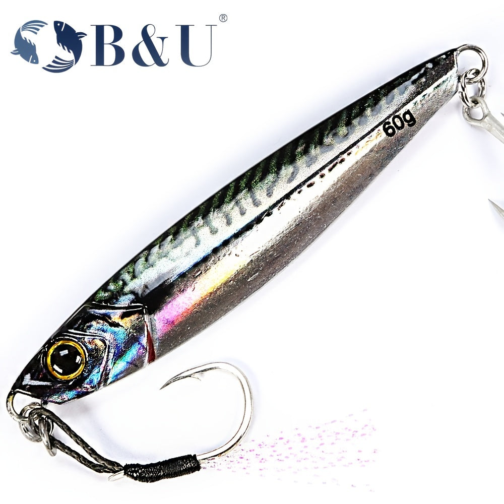 3D Metal Pencil Lure Bait with Dual Sharp Hooks - Clickilix