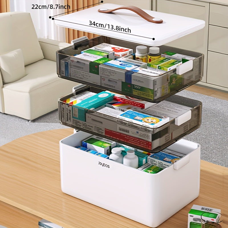Extra-Large Family Medicine Storage Box with Window