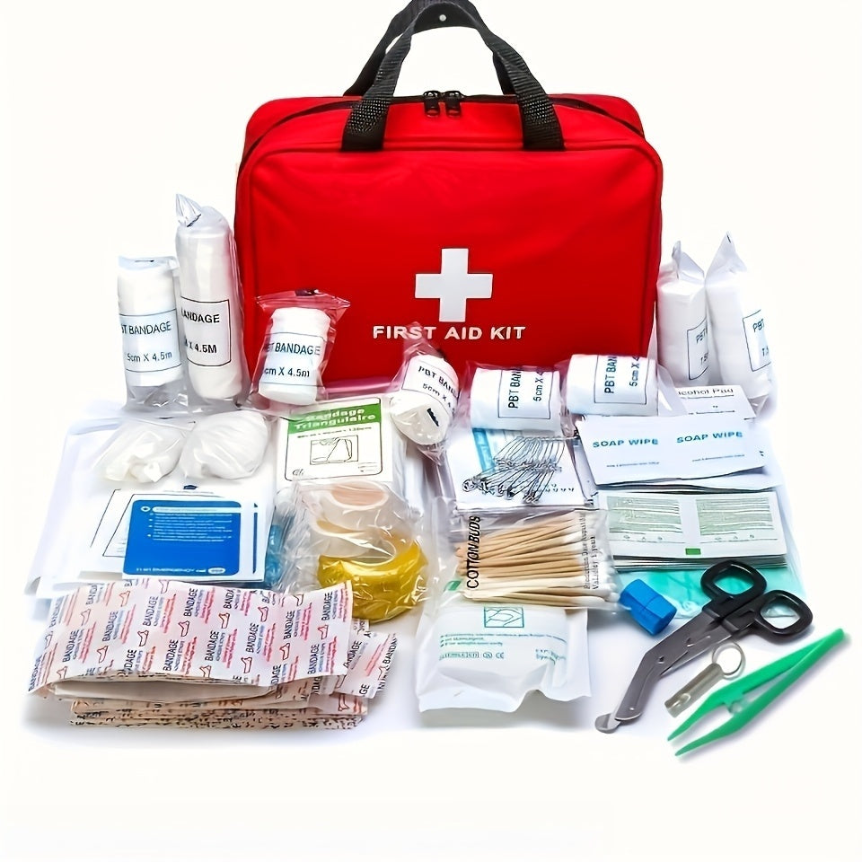 Portable 2-Size First Aid Kit for Emergencies